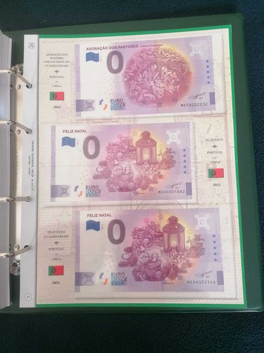 200 notas Souvenir Notas 0 euro "coleção normal "