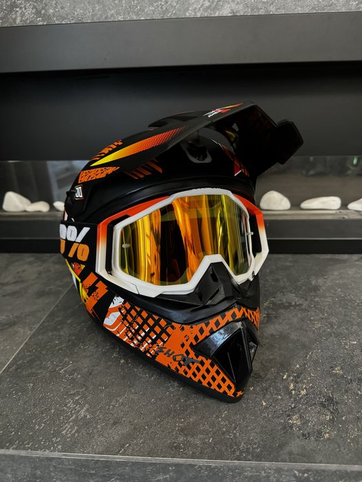 Кроссовый мото шлем эндуро шолом с очками мотоциклетный шлем