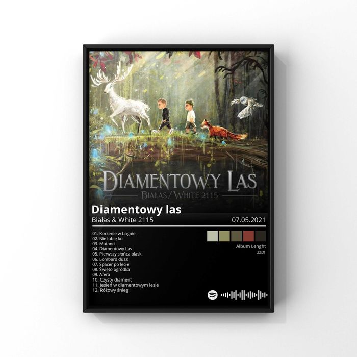 White 2115 & Białas Album Diamentowy Las Nowy Plakat Bez Ramki A3 42x30 cm