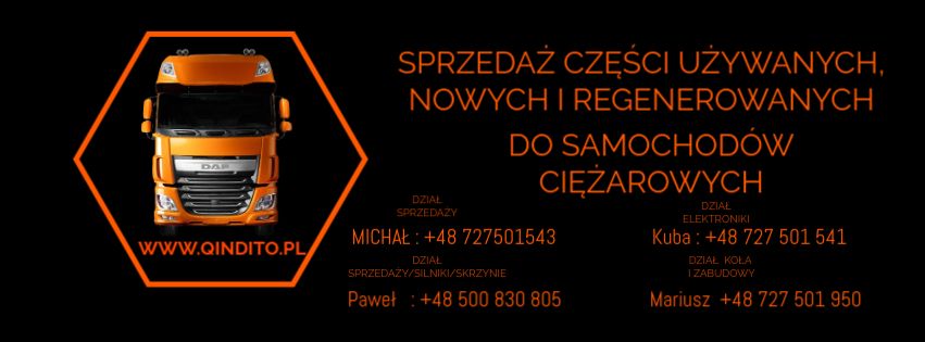 QINDITO Sp.z o.o. - sprzedaż części / skup samochodów ciężarowych / powypadkowych top banner