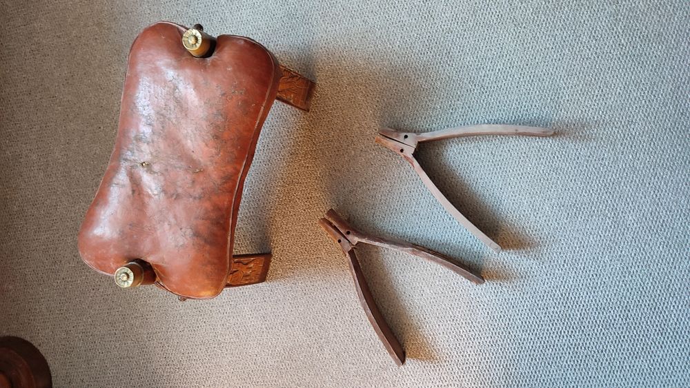 Krzesło, siodło na wielbłąda, podnożek, oryginał lata 60te Egipt