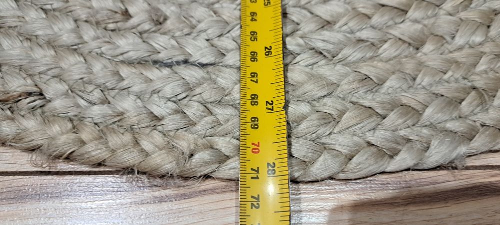 Okrągły dywanik 100% juta 70cm