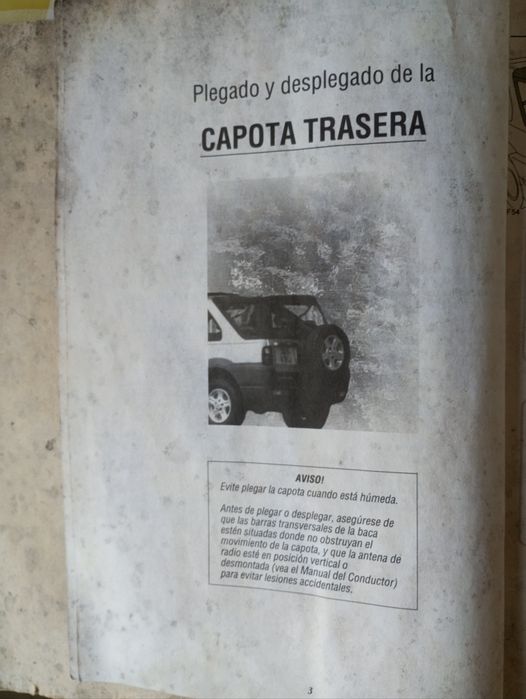 Manual das Capotas do Freelander 3 portas