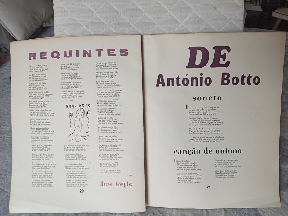 Revista Presença única de 1977. Inéditos, Pessoa, Botto e outros