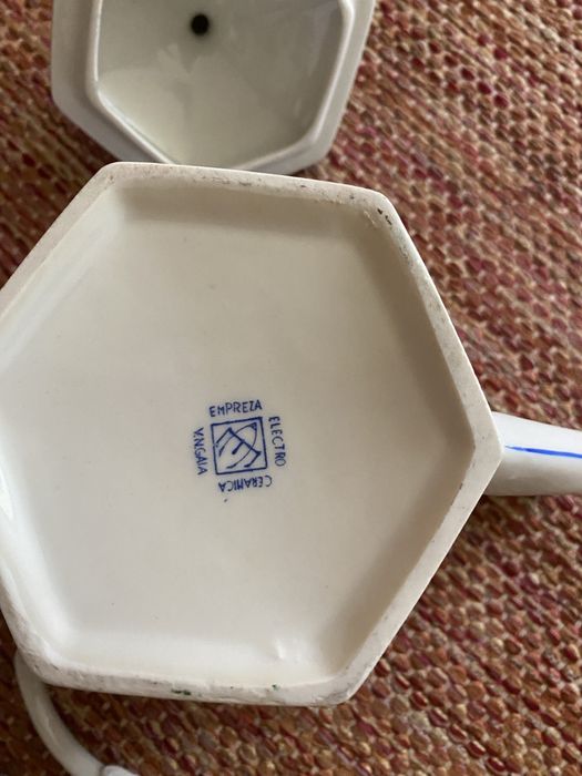 Bule e açucareiro eletro ceramica vila nova de gaia