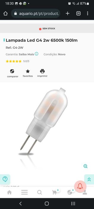 Luz 12v 2x10 watt  com interuptor para autocaravana caravana ou barco
