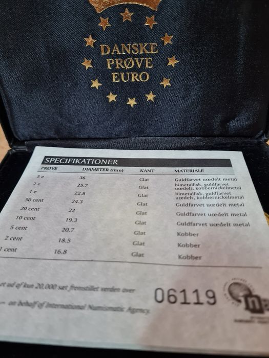 Dois sets de provas do euro: Suécia e Dinamarca.