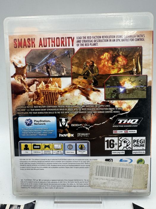 Red Faction Guerrilla Ps3 Gwarancja