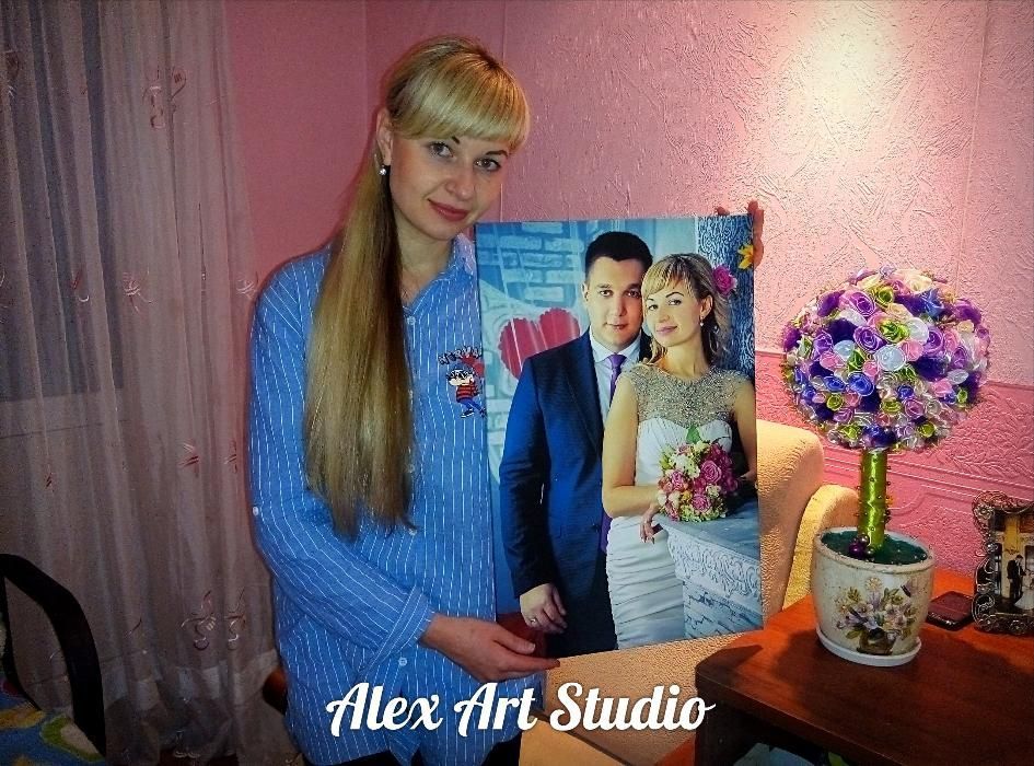 Печать фото на холсте (Портреты на холсте), баннеры, наклейки. БЫСТРО.