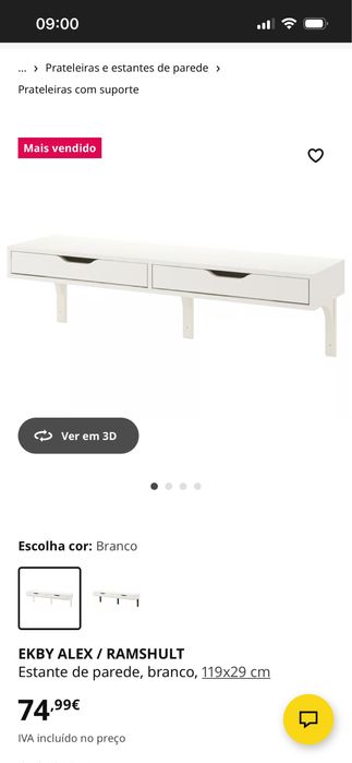 Aparador de entrada suspenso IKEA
