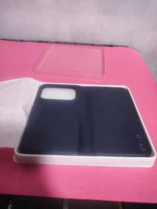 Etui Skórzane TUCCH Portfel Magnes RFID do iPhone 13 / 14 | Nowe Blue