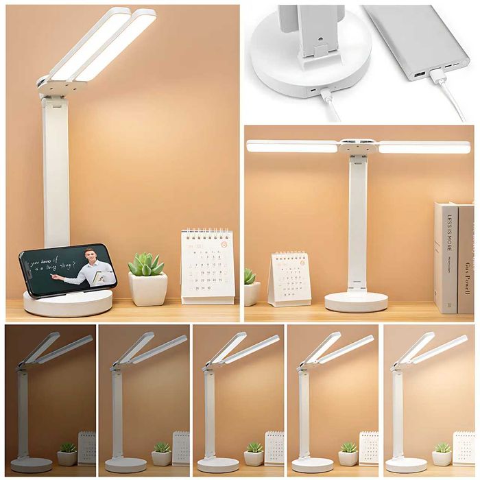 Лампа со съемным аккумулятором 18650, 2плафона, сенсорным управлением