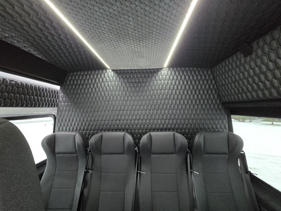 Zabudowa busa VIP dodatkowe fotele homologacja Klimatyzacja szyby