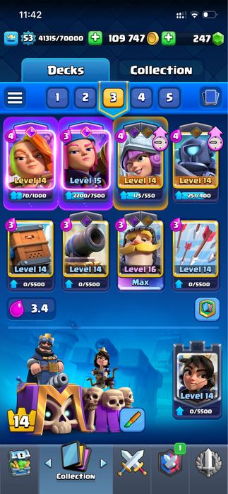 ПРОДАМ ‼️ Аккаунт клеш рояль 8300, 18 ЭВО