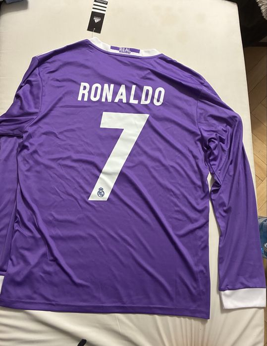 koszulka real madryt 16/17 cristiano ronaldo longsleeve fioletowa