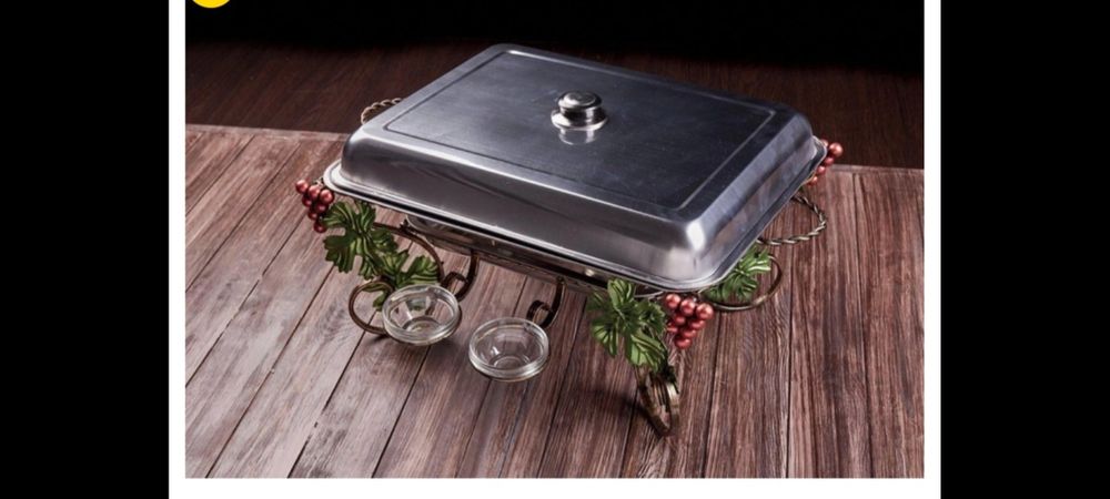 Садж з керамічною Жаровнею 28 вітой з  соусниками та чарками