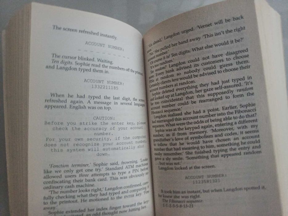 The Da Vinci Code, Dan Brown, wersja anglojęzyczna