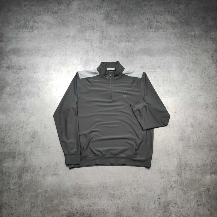 MĘSKA Bluza Sportowa Lekka PREMIUM Suwak Stójka CK Calvin Klein Golf