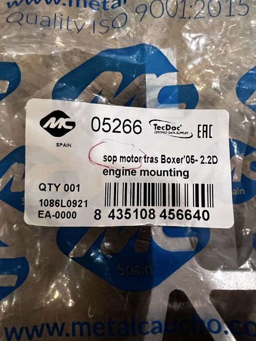 Suporte do motor Metalcaucho 05266 - NOVO