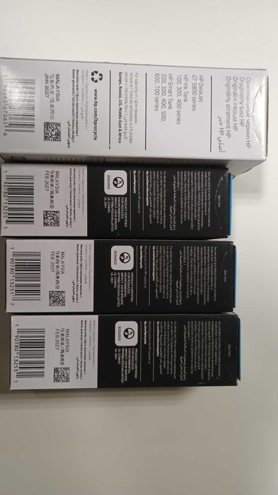 Oryginalne Tusze HP GT53XL + GT52 Komplet (Nowe, Ważne do 2027!)