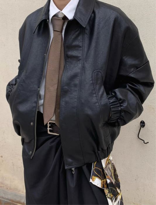 Чоловіча шкіряна куртка L