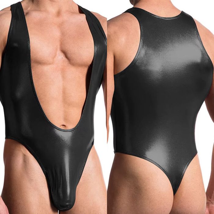 Męskie body kombinezon - stringi - M