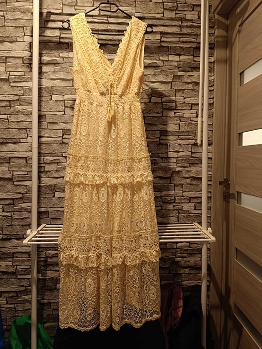 Sukienka boho May by shining star S/M S M ażurowa koronkowa koronka