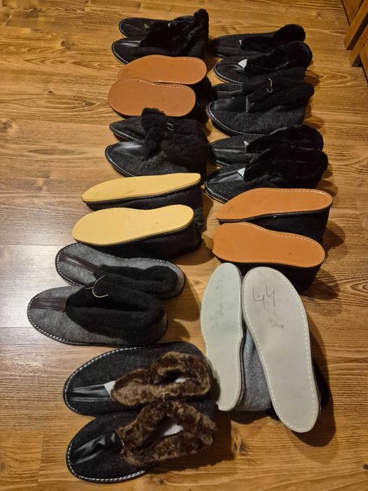 Ciepłe Bambosze/Ciapy filcowe męskie-damskie