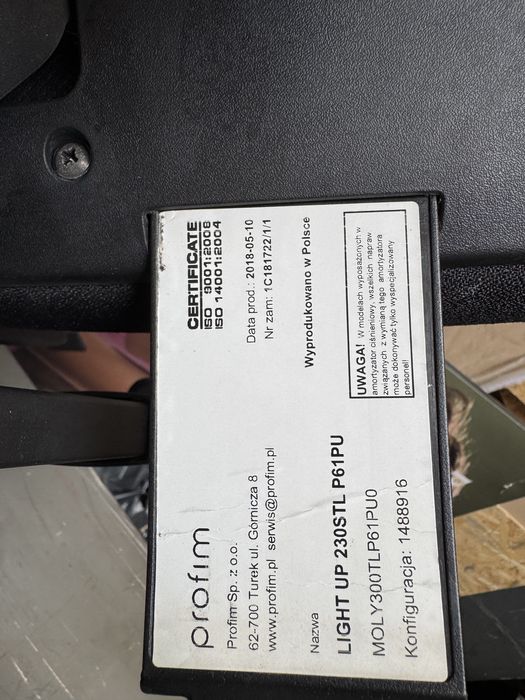 Krzesło obrotowe  do biura PROFIM light UP 230STL P61PU