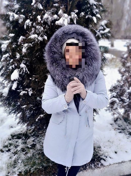 Парка, натуральне хутро, чорнобурка 48