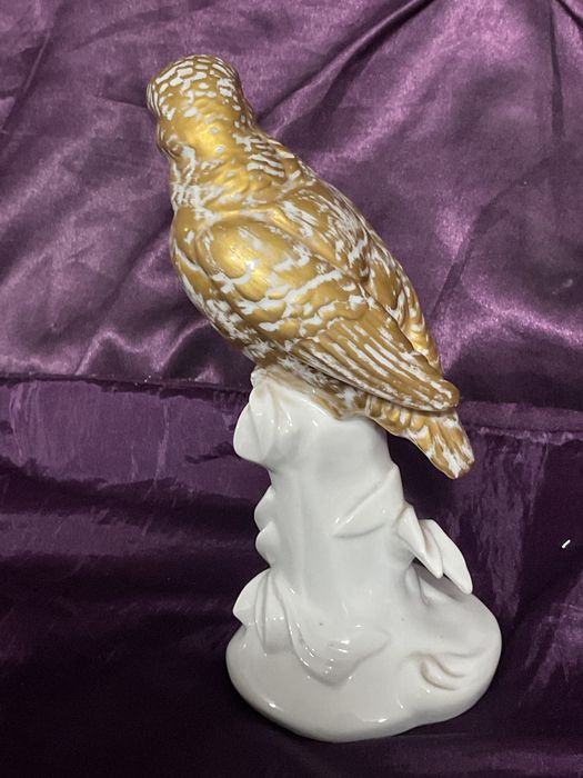 Ave kingfisher vista alegre pintura manual porcelana 17 cm