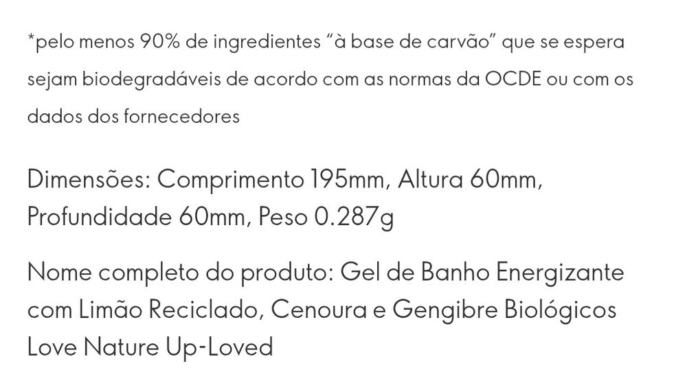 Gel de Banho Energizante 250ml Oriflame