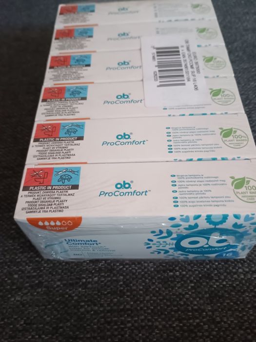 Tampony 6 paczek po 16 sztuk