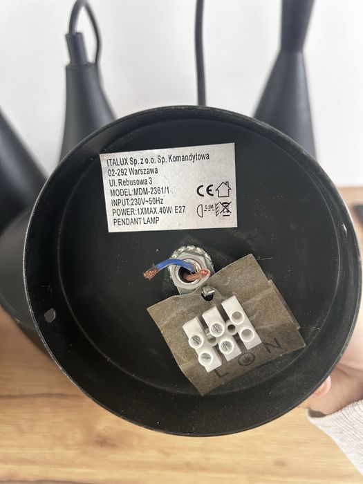 Lampa sufitowa 4szt czarna