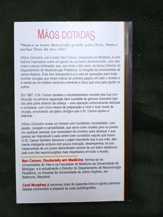 Mãos dotadas, Ben Carson, Cecil Murphey - Publicadora Atlântico