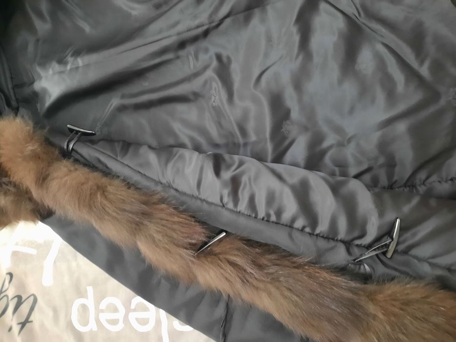 Парка з хутром песець фарбований під соболь