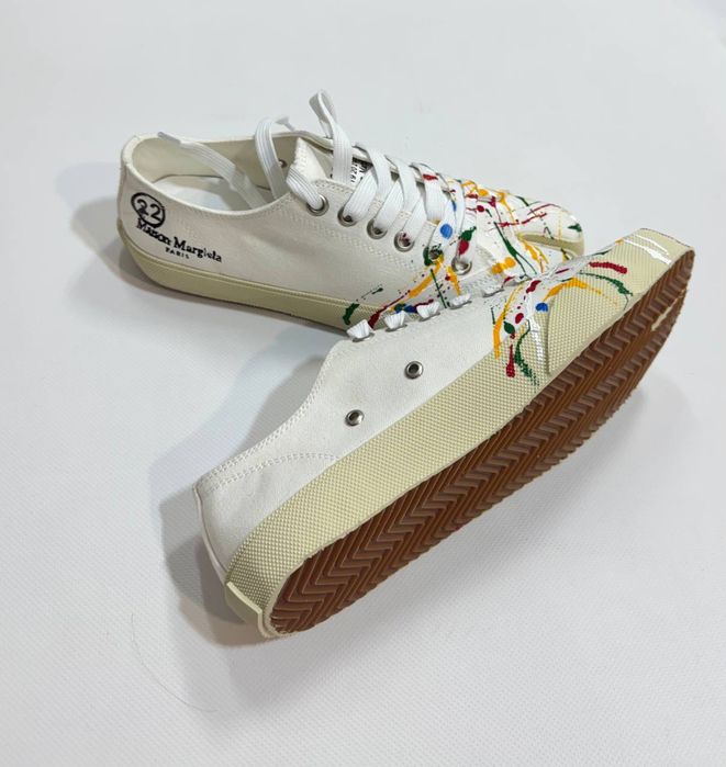 кеды Maison Margiela Tabi White Paint Sneaker 42 43