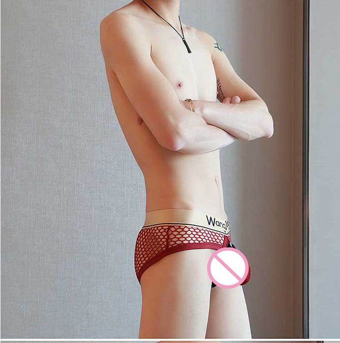 Męskie Siateczkowe Slipy Otwarte Jockstrapy Odpinany Przód - XL