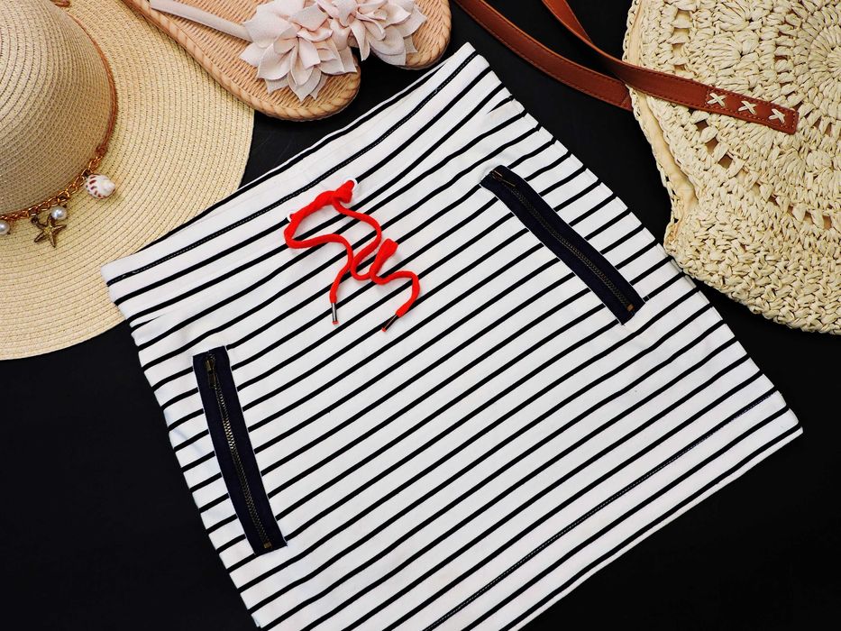 Mango spódniczka marynarski styl 36