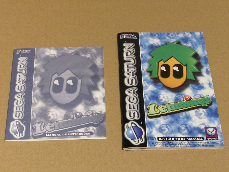 Jogo Sega Saturn 3D Lemmings completo PT