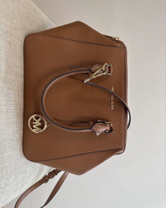 Mala Michael Kors pele castanha