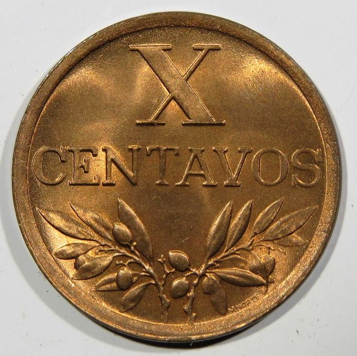 Moeda Republica Portuguesa - X Centavos 1968 Soberba