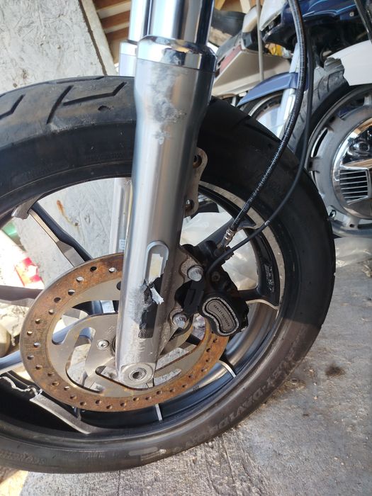 Harley FXLR Low Rider - przedni widelec zawieszenie lagi+półki+ oska