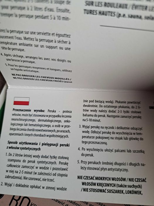 Profesjonalna peruka ruda kasztan krótka