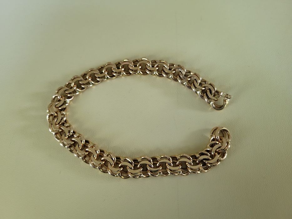 Zlota męska bransoleta splot galibardi  zloto 14karat waga 60,50g