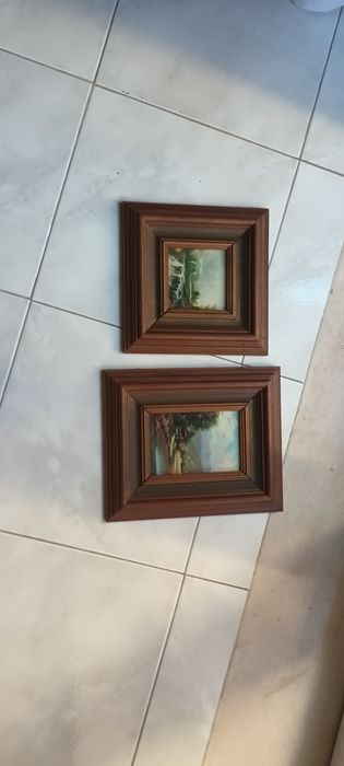 Conjunto de dois quadros antigos