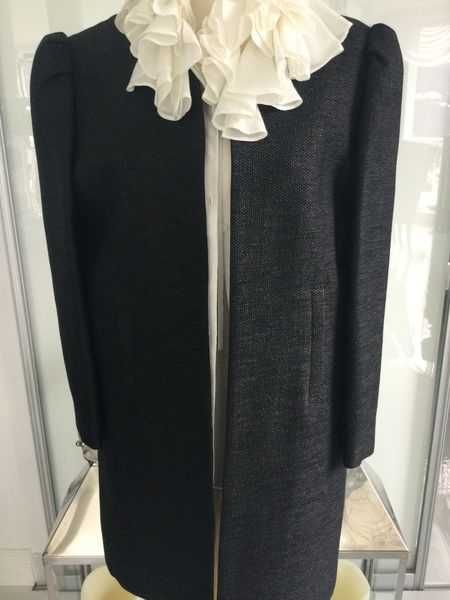 Zara Płaszcz  elegancki Trend Hit Czarny