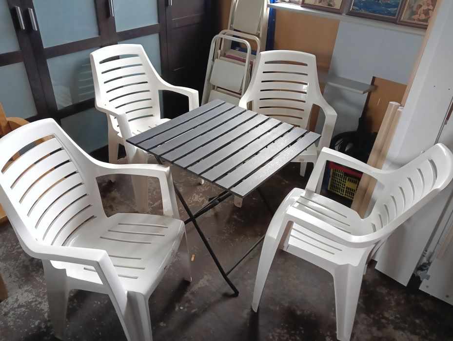 Stół ogrodowy+ 4  krzesła