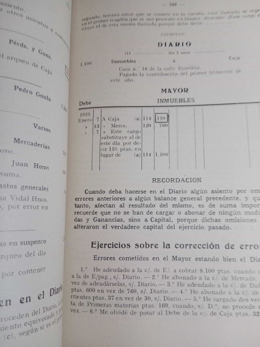 Tratado Didáctico Teórico Teneduría de Libros - Ano 1925