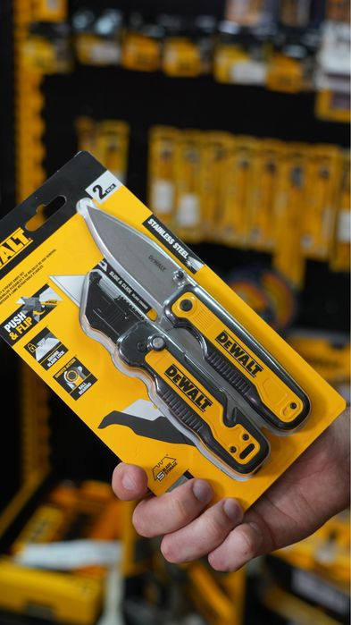Ніж DeWALT з нержавійки, складаний, зі змінними лезами